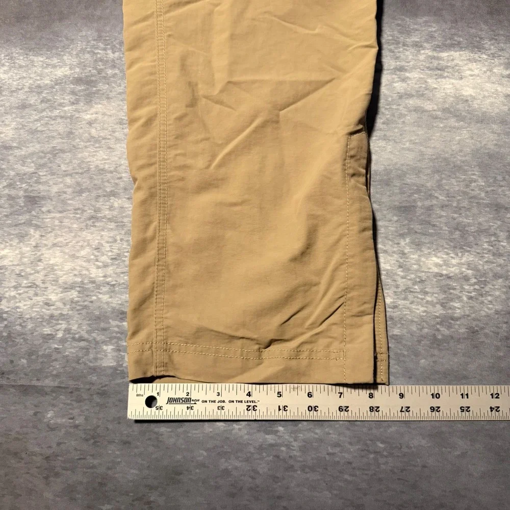 The North Face Convertible Hiking Pants Mens M Khaki Tan Zip Off Shorts Gorpcore